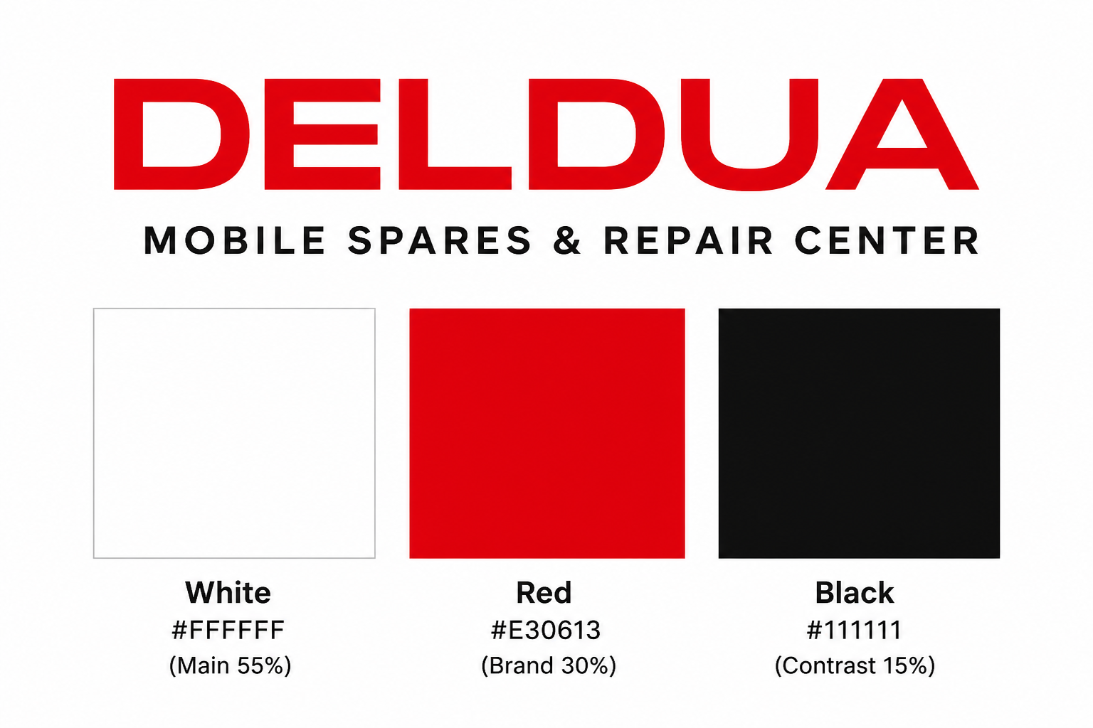 DELDUA brand colour board