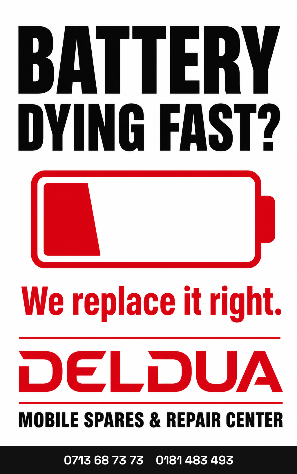 Battery repair poster